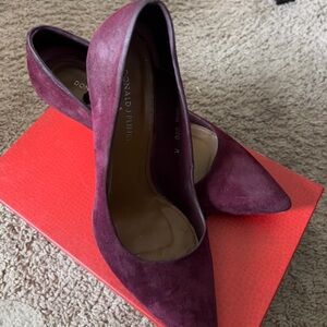 Pre Owned Merlot Kid Suede Donald J Pliner TREVA2 M080- Pumps Size 8M